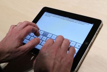 Use the iPad's virtual keyboard to compose an email message.